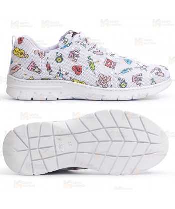 Zapatillas sanitarias estampadas antideslizantes y transpirables
