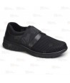 Zapato textil sanitario, transpirable y antideslizante con cierre elástico color negro