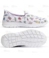 Mocasín sanitario estampado, antideslizante y transpirable
