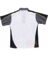 Polo tricolor con bolsillo y transpirable blanco / negro / gris