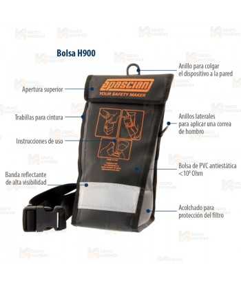 Semimáscara de escape para protección respiratoria