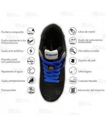 Zapato de seguridad no metálico Dunlop S3 SRC HRO ESD