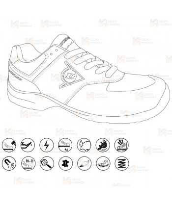 Zapato de seguridad no metálico Dunlop S3 SRC HRO ESD