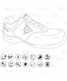 Zapato de seguridad no metálico Dunlop S3 SRC HRO ESD
