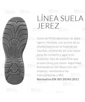Bota baja en piel de seguridad no metálica Dunlop S3 SRC