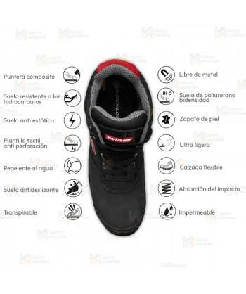 Zapato en serraje de seguridad no metálico Dunlop S3 SRC