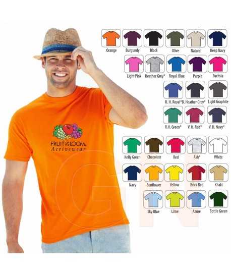 Camiseta Fruit of the Loom de algodón cuello redondo