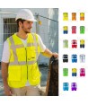 Chaleco de alta visibilidad con múltiples bolsillos y colores