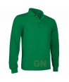Polo de algodón de manga larga color verde kelly