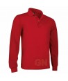 Polo de algodón de manga larga color rojo