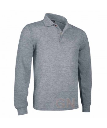 Polo de algodón de manga larga color gris vigoré