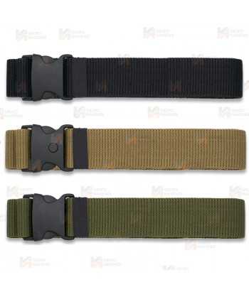 Cinturón exterior con doble y triple cierre de seguridad. 122 cm x 5,5 cm. Colores lisos