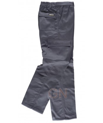 Pantalón multibolsillos con forro polar grises