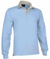 Polo tipo rugby de manga larga celeste