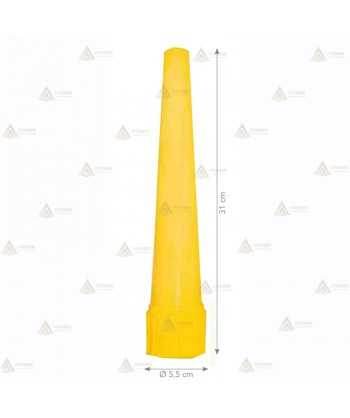 Linterna led con cono amarillo de señalización