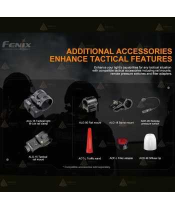 Linterna táctica de Fénix TK22-TAC recargable con USB (2800 lúmenes)