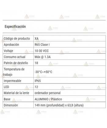 Baliza con luces azul/ámbar, de alta potencia para emergencias