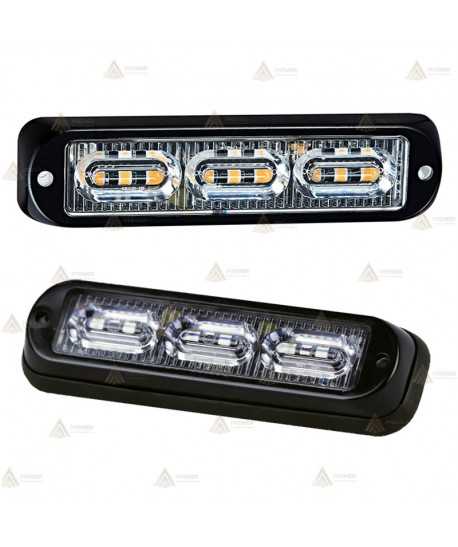 Foco direccional empotrable con 9 leds de color ámbar para vehículos