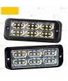 Foco direccional empotrable con 18 leds de color ámbar para vehículos