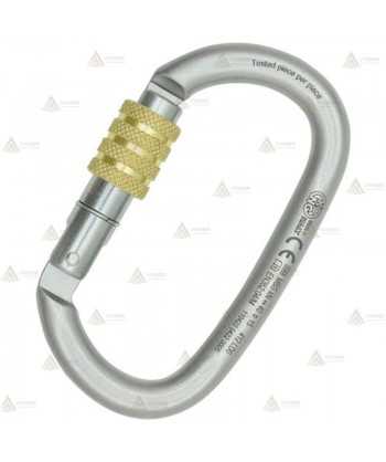 Mosquetón ovalado de acero Screw Lock  (40 kN y 21 Ø)