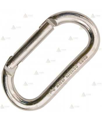 Mosquetón ovalado de aluminio de gatillo recto  (22 kN y 16 Ø)