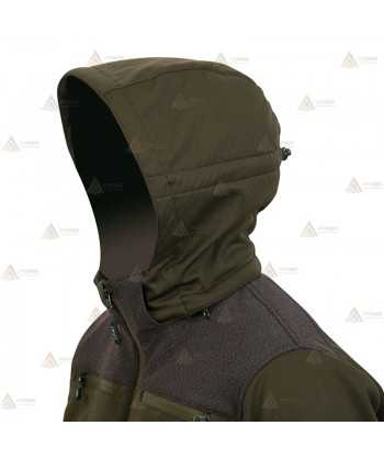 Chaqueta elástica de entretiempo con capucha para caza