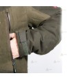 Parka acolchada con membrana y capucha para actividades outdoor