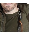 Chaqueta ligera e impermeable con refuerzos para caza y pesca