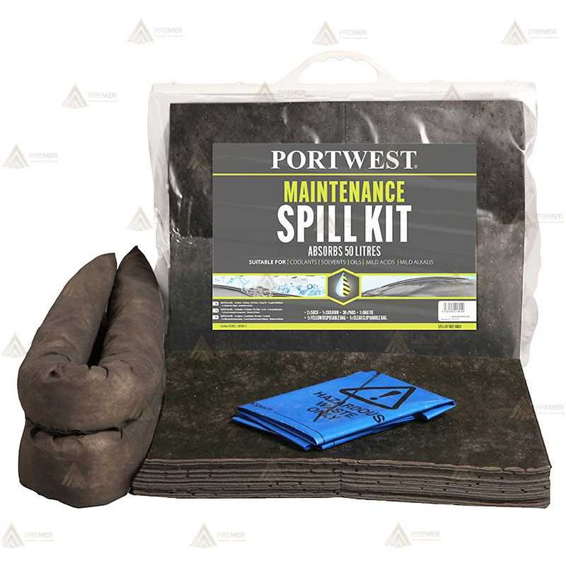 Kit universal para contención de derrames peligrosos   -20 litros-