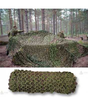 Rollo de red de camuflaje bosque oscuro de 78 x 2,4 metros