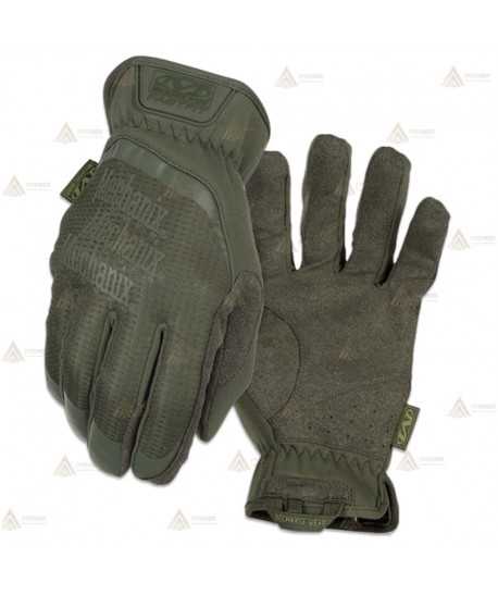 Guantes tácticos verde kaki elásticos y resistentes