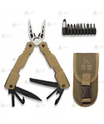 Alicate multiusos táctico K25 de 19 usos color Coyote