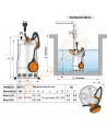 Electro bomba sumergible para aguas limpias (0,37 KW / 0,5 HP)