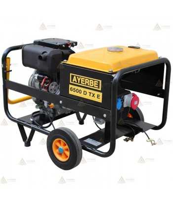 Grupo electrógeno trifásico con motor diésel (6,5 KVA / 4 KVA)