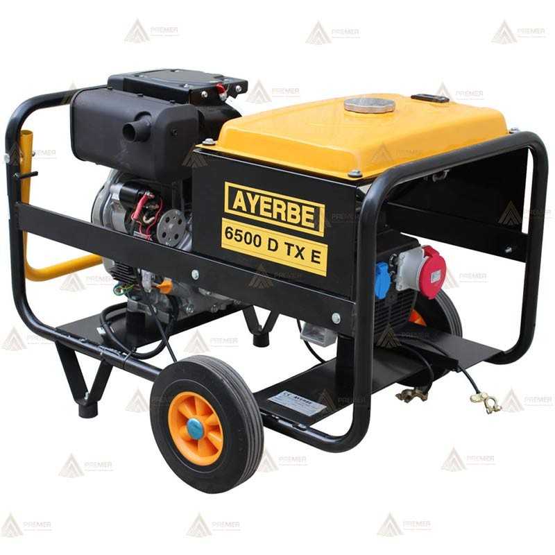 Grupo electrógeno trifásico con motor diésel (6,5 KVA / 4 KVA)