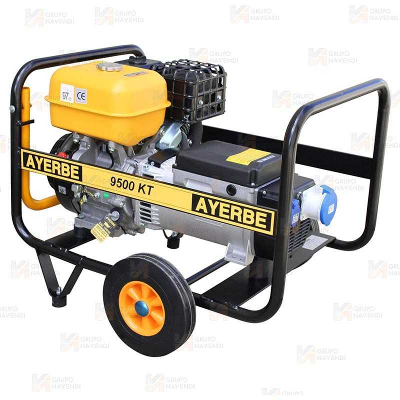 Grupo electrógeno monofásico con arranque eléctrico (9,5 KVA / 7000 W)