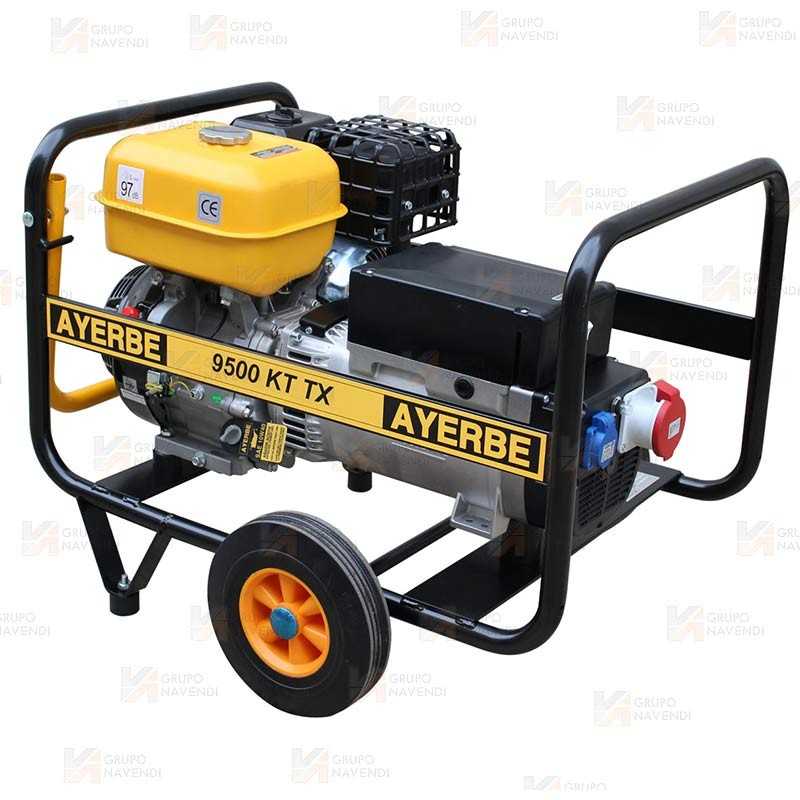 Grupo electrógeno trifásico a gasolina con arranque eléctrico (9,5 KVA / 6,5 KVA)