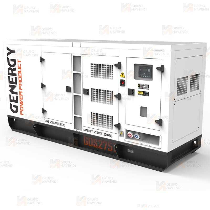 Grupo electrógeno diésel trifásico (275 KVA / 220 KW) Insonorizado