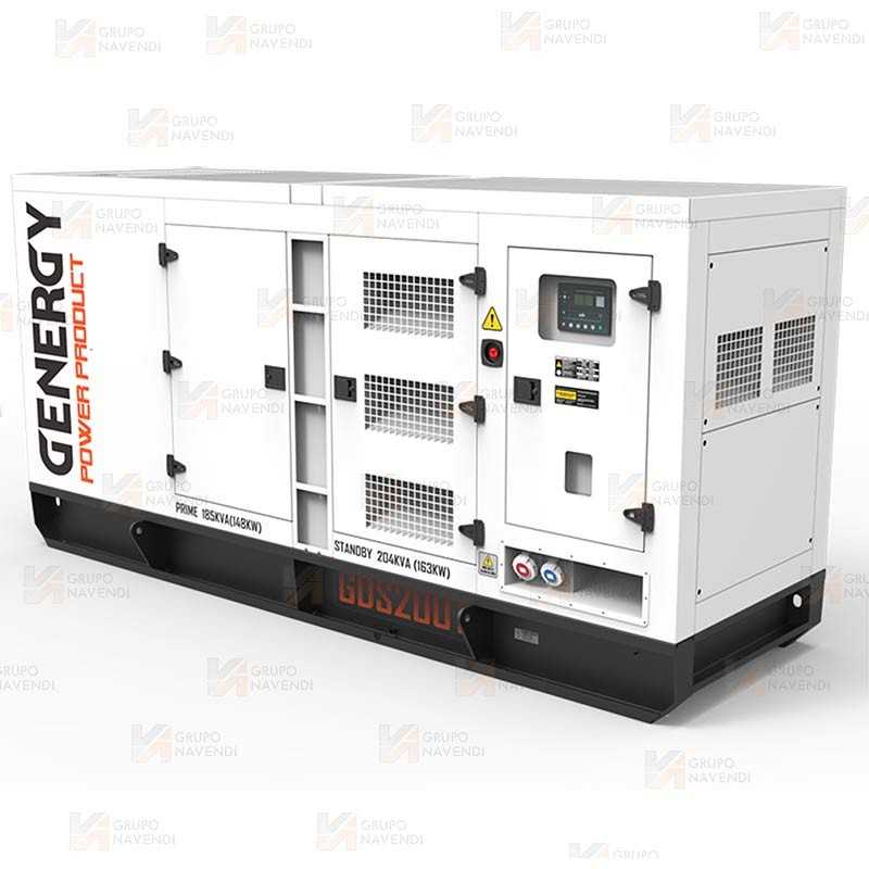 Grupo electrógeno diésel trifásico (204 KVA / 163 KW) Insonorizado