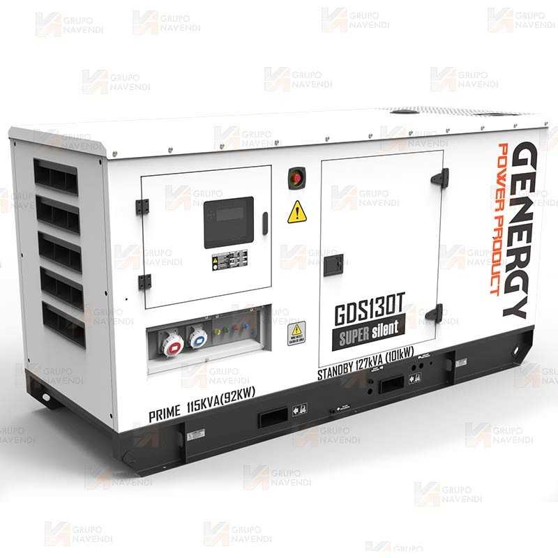 Grupo electrógeno diésel trifásico (127 KVA / 101 KW) Insonorizado