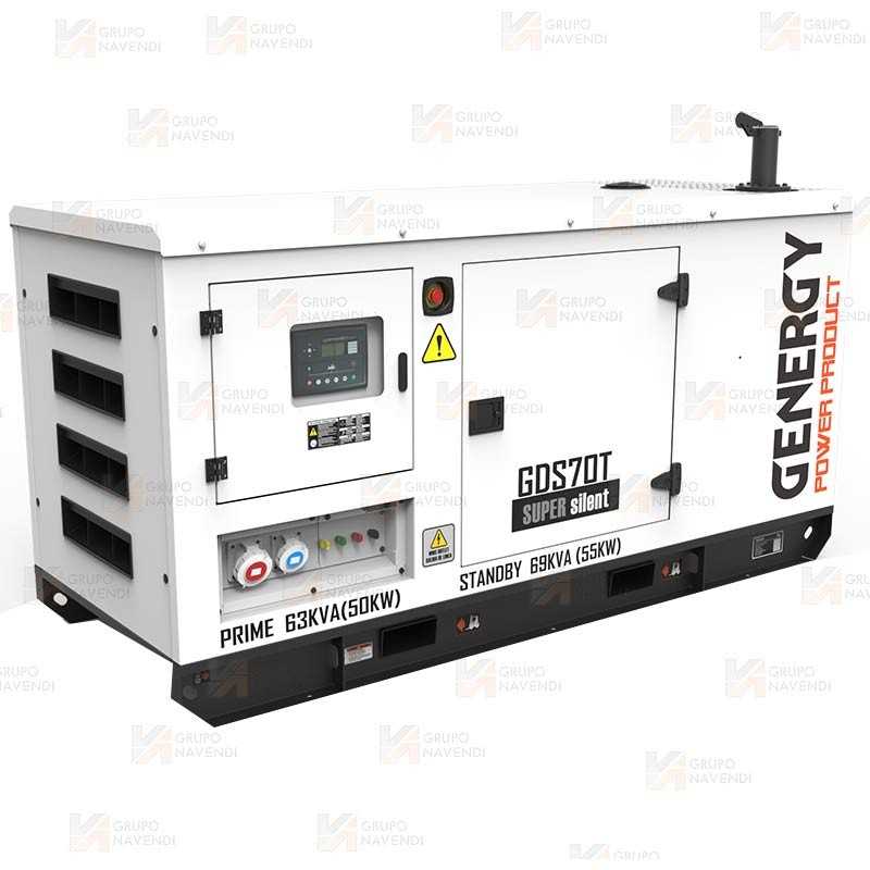 Grupo electrógeno diésel trifásico (69 KVA / 45.000W) Insonorizado