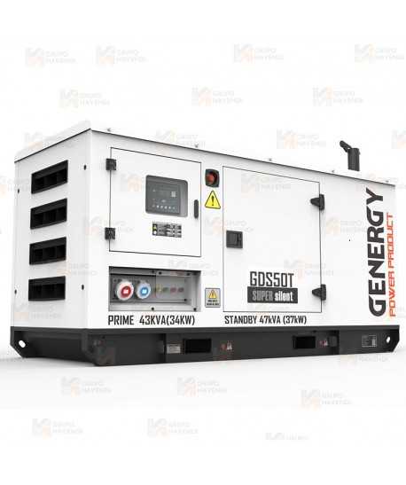 Grupo electrógeno diésel trifásico (47 KVA / 37.000W) Insonorizado