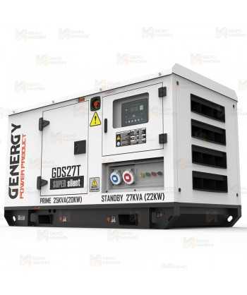 Grupo electrógeno diésel trifásico (27 KVA / 22.000W) Insonorizado