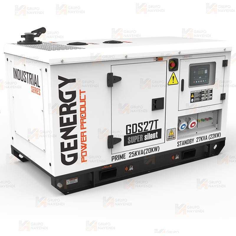 Grupo electrógeno diésel trifásico (27 KVA / 22.000W) Insonorizado