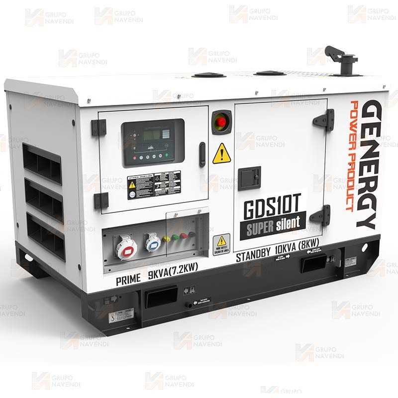 Grupo electrógeno diésel trifásico (10 KVA / 8.000W) Insonorizado