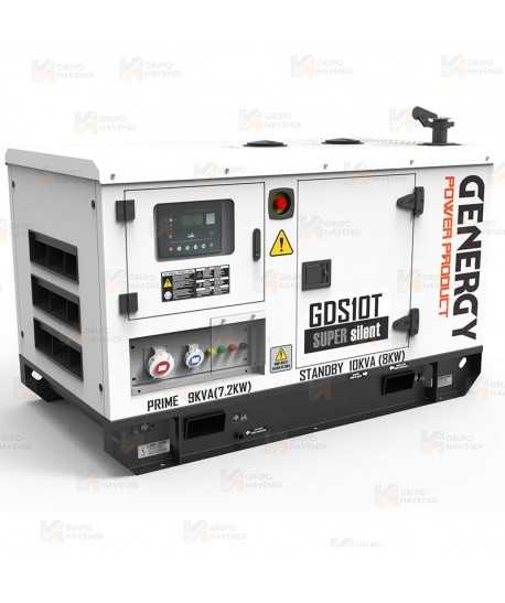 Grupo electrógeno diésel trifásico (10 KVA / 8.000W) Insonorizado