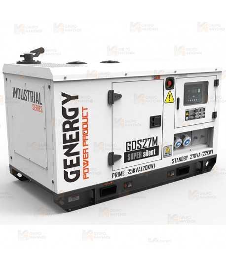 Grupo electrógeno monofásico diésel  (27 KVA / 22.000W) Insonorizado
