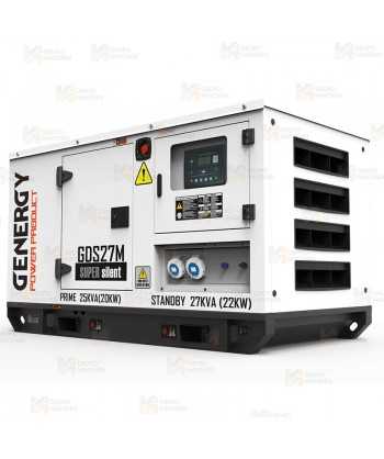 Grupo electrógeno monofásico diésel  (27 KVA / 22.000W) Insonorizado