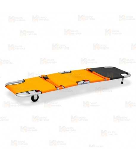 Camilla plegable con ruedas naranja de Spencer