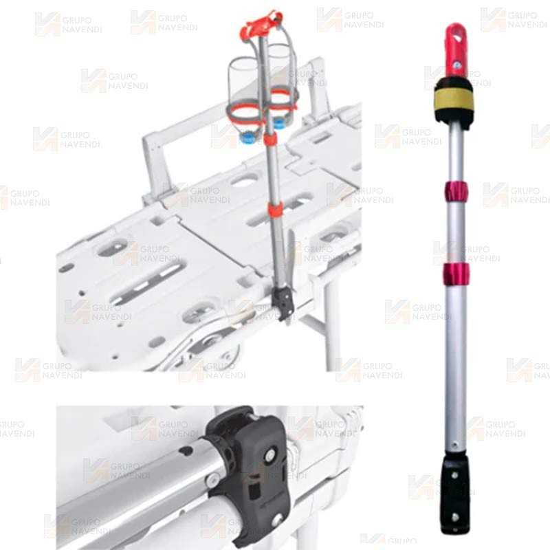 Porta suero telescópico plegable Track 4-30 de Spencer para camillas